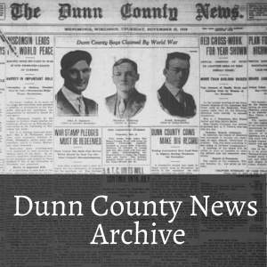 Dunn County News Archive Newspaper print
