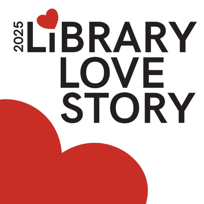 2025 library love story with red heart